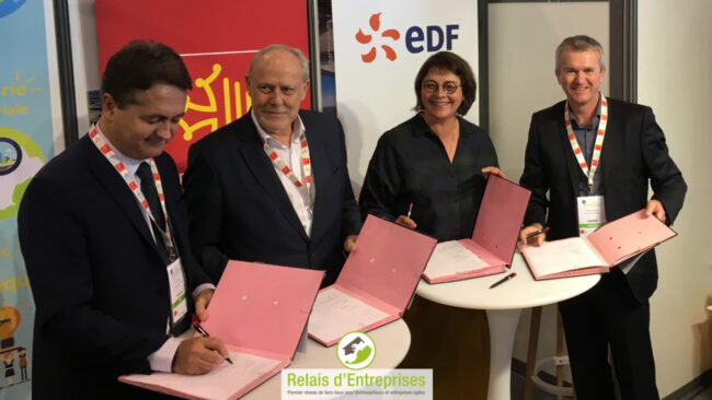 signature-convention-Occitanie-EDF-Relais-d-Entreprises-1200×675 Dominique Valentin Carole Delga EDF